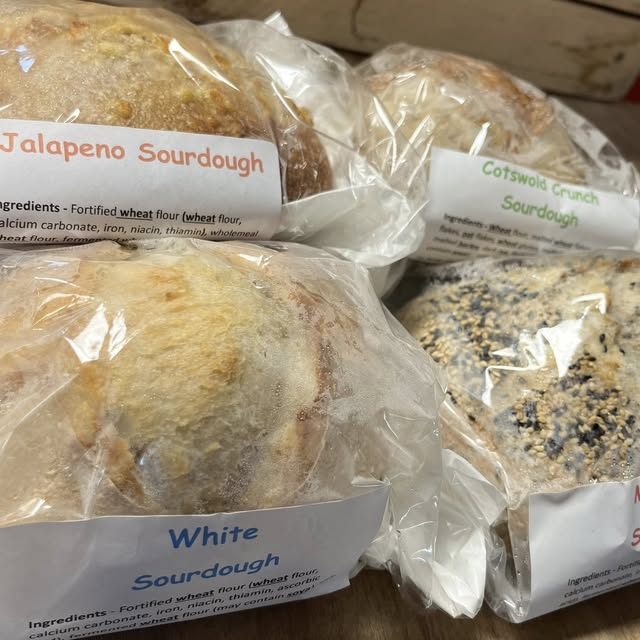 Sourdough bread selection