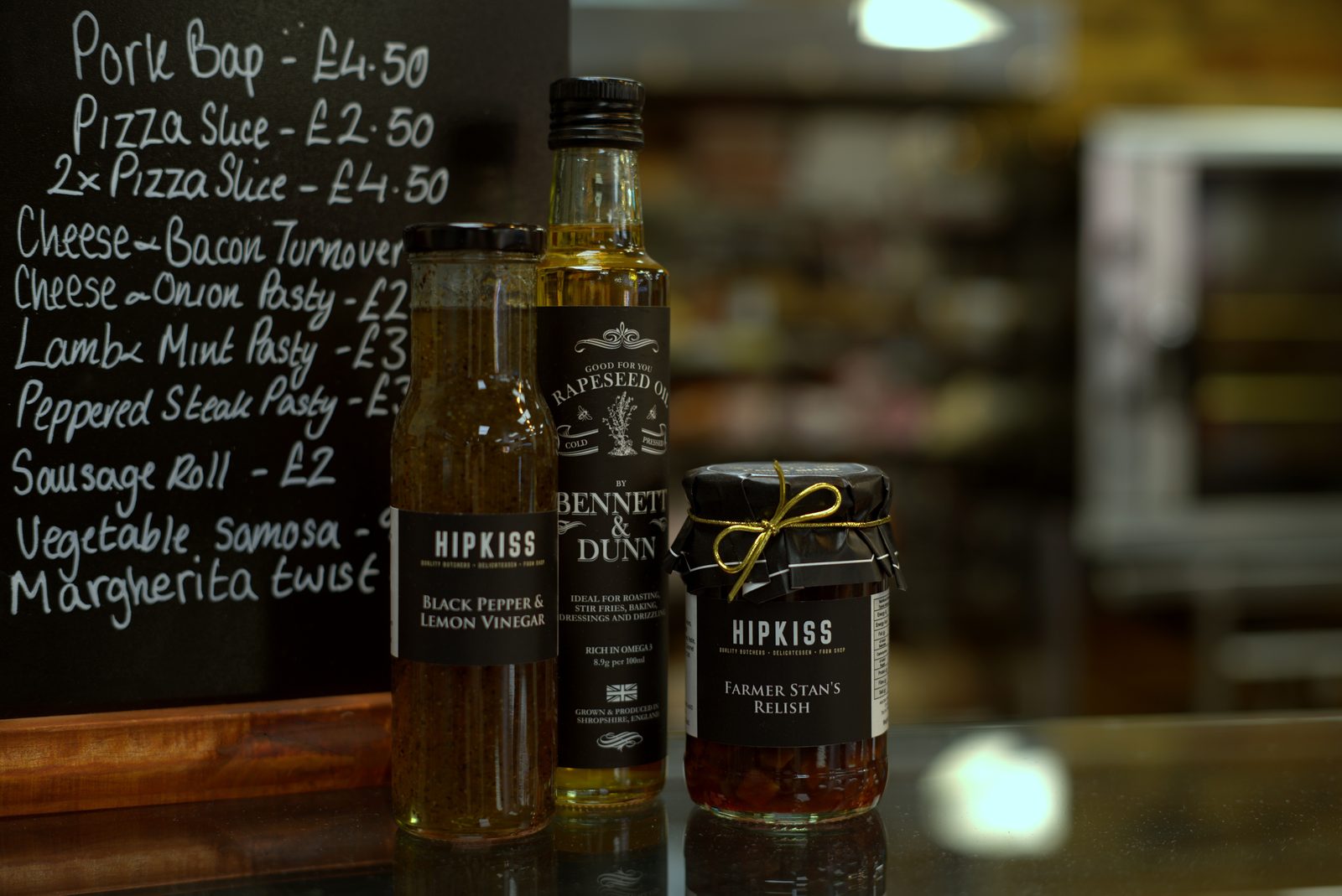 Hipkiss oils and Farmer Stan's relish