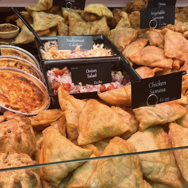 Samosas coleslaw quiche