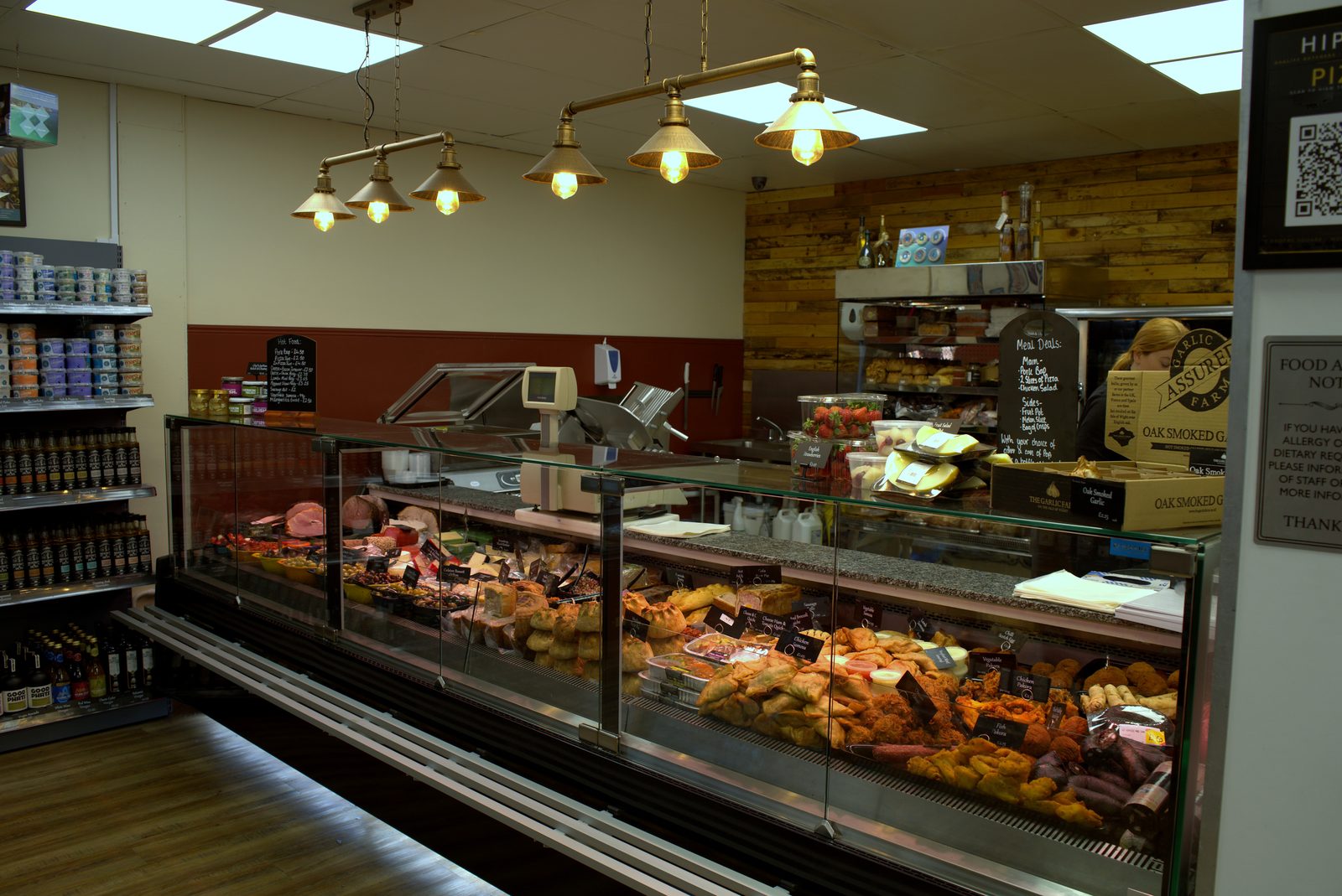 Deli counter and shop interior
