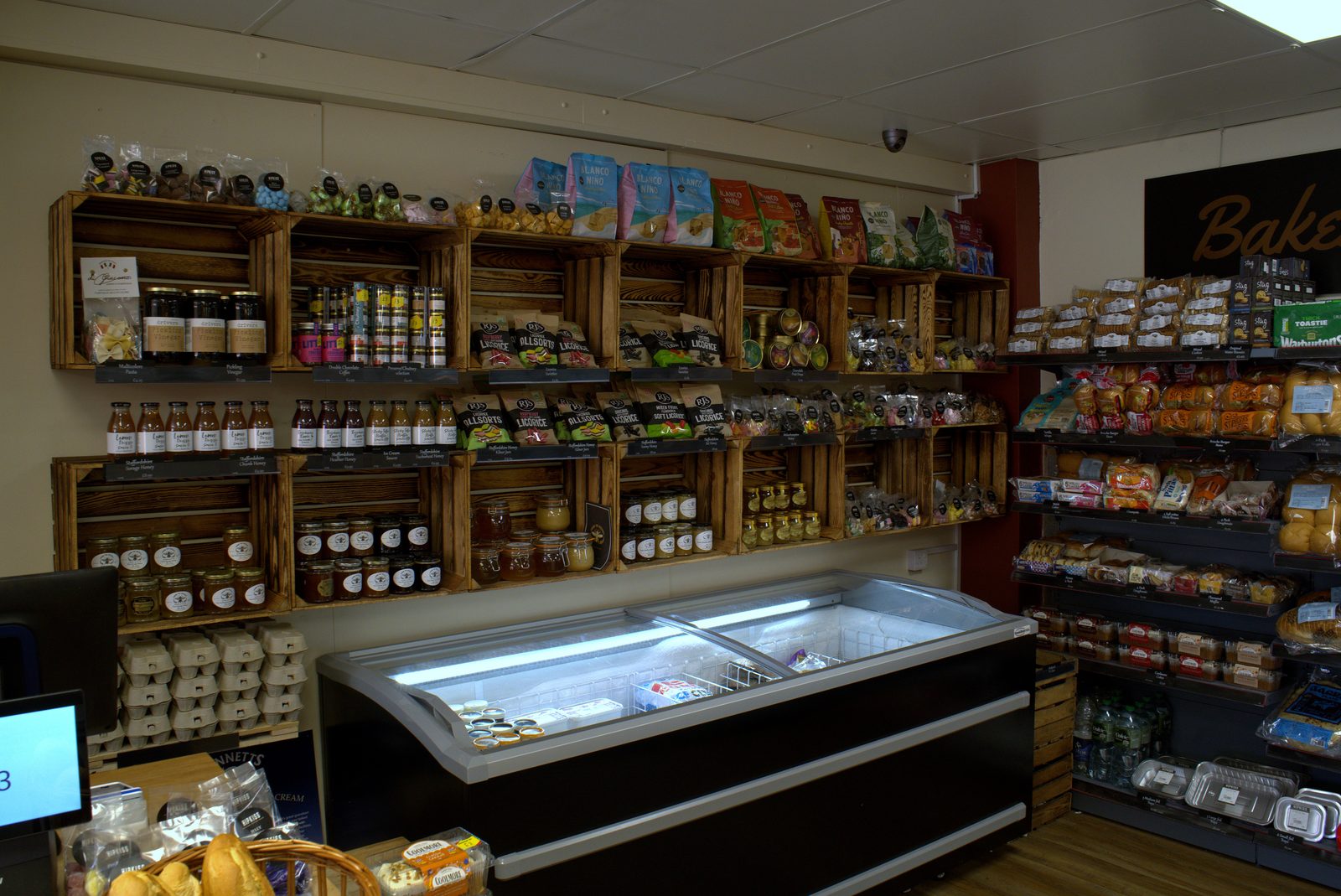 Pantry shelving and bakery