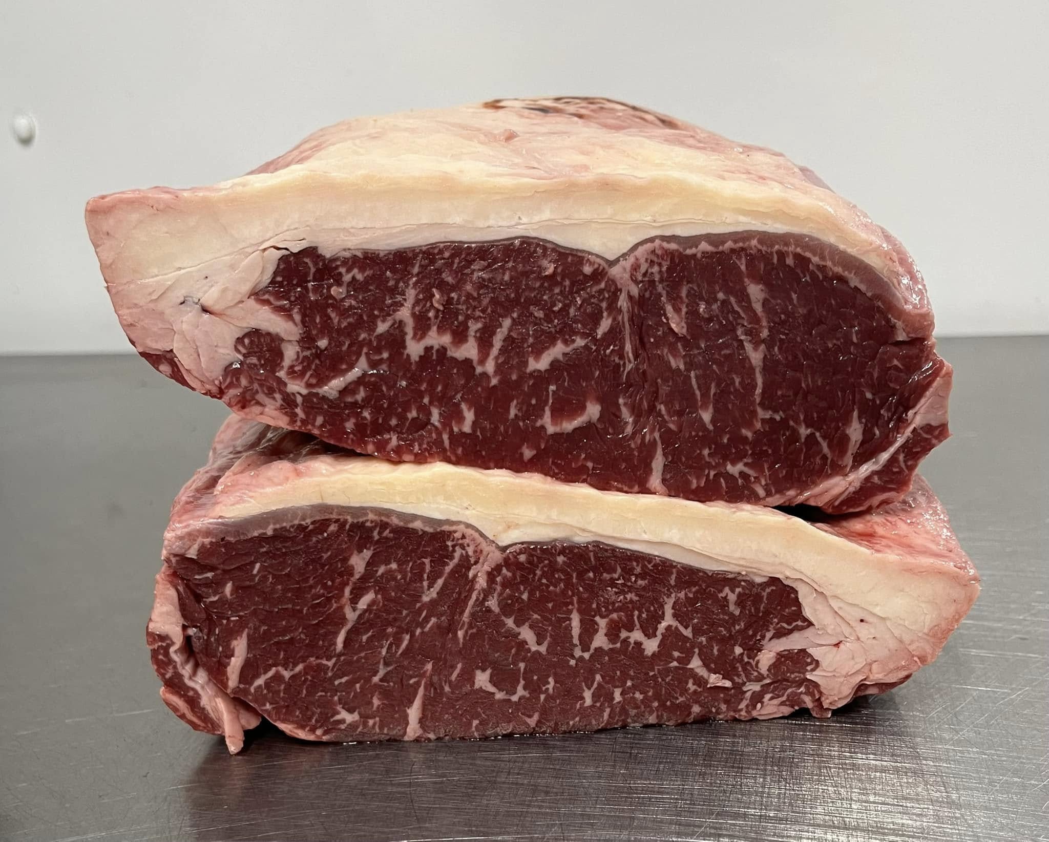 Marbled steaks