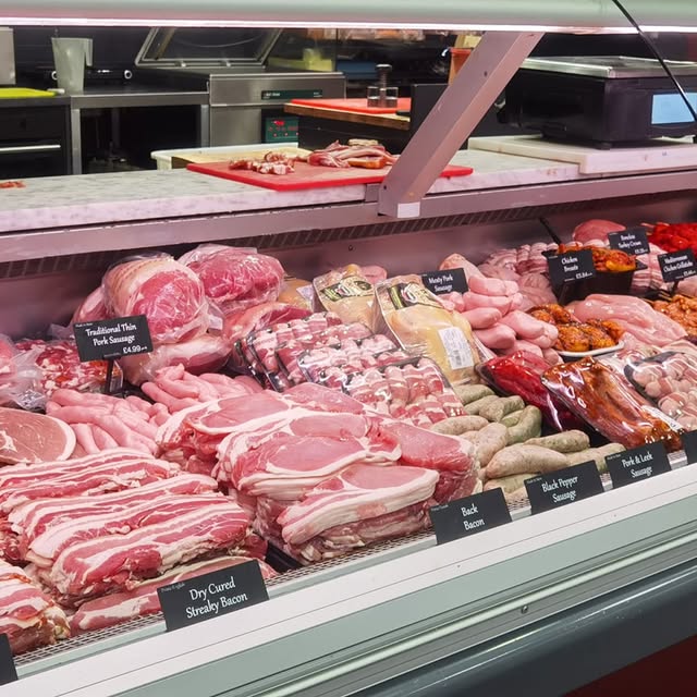 Pork meat counter